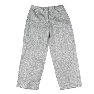 Eileen Fisher Womens Organic Grey Linen Pants Sz PL